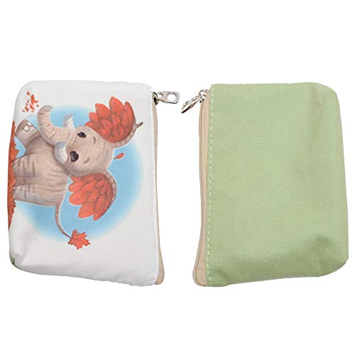 Women and Girls Cute Fashion Coin Purse Wallet Bag Change Pouch Key Holder (Maple Leaf Elephant)