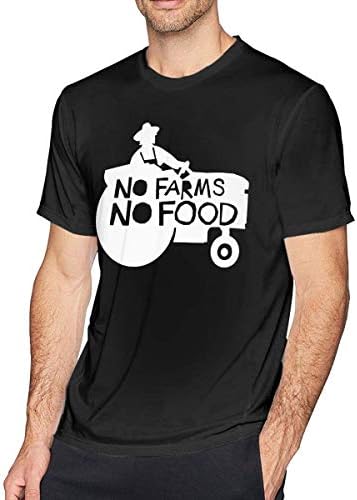 KDHRTI No Farms No Food Tractor Men's Classic Short Sleeve T-Shirt Black