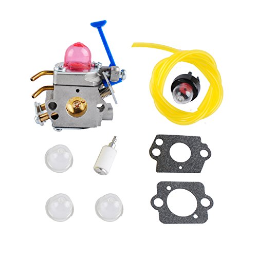 wadoy 545081848 Carburetor Carb Kit for Husqvarna 128CD 128LD 128C 128L 128LDX 128R Zama Trimmer Brushcutter with Fuel Filter Primer Bulb Fuel Line Gaskets C1Q-W40A