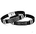 THUNARAZ 2Pcs Black Rubber Bracelets ID Bracelets Engrave Bible Prayer and Serenity Prayer
