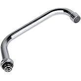 KWODE 6" Add-on Swivel Spout Replacement Part for Commercial Kitchen Sink Faucet with M25*1.25mm Ends, Short Swing Nozzle Chrome Polished