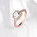 TIVANI [Eternity Love Women's Pretty 18K Rose Gold Plated Princess Cut CZ Crystal Engagement Rings Best Promise Rings for Her Anniversary Cocktail Arrow Wedding Bands Collection Jewelry Rings