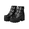 YIYA-Womens-Studded-Mid-Calf-Combat-Boots-Black-Goth-Platform-Boots-Round-Toe-Buckle-Chunky-Heel-Booties