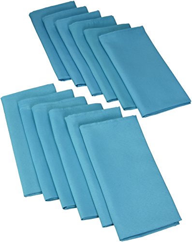 UPC 787543859080, LinenTablecloth 20-Inch Polyester Napkins (1-Dozen) Turquoise