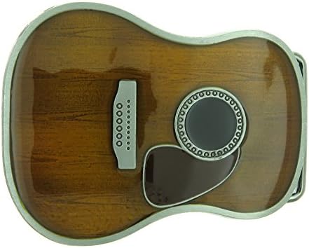 Yippo Accessories Acoustic guitar body enamel 3.5" x 2.75" metal belt buckle