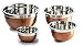 Imperial Home 4 Pcs High Quality Stainless Steel Mixing Bowls Set - Set of 4 German Mixing Bowls Cookware Set (Copper Finish)