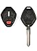 3 buttons (Right groove) No chip refit Keyless uncut Remote fob key Shell case& buttons pad For Mitsubishi lancer 2007-2013/ Endeavor 2007-2011/ Outlander 2007 2008