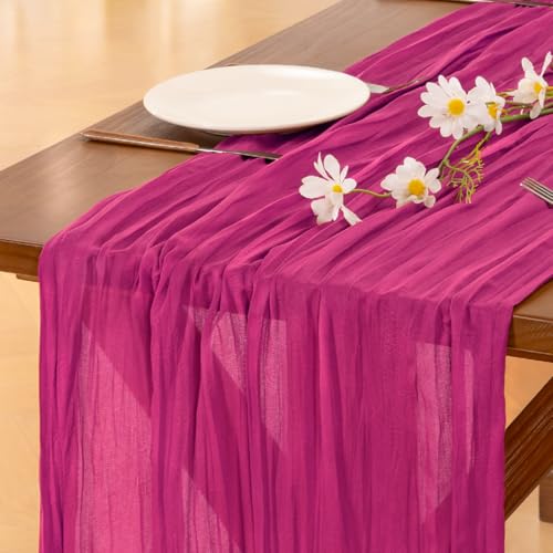 Cheesecloth Table Runner Fall Boho Wedding Birthday