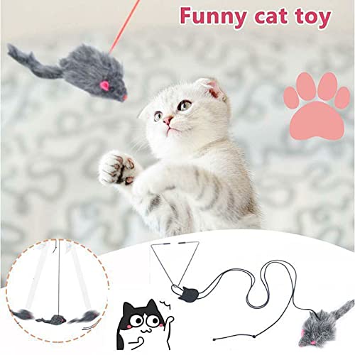 Cat Toy Rope Mouse Play Supplies, Hanging Retractable Cat Catching