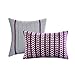 Intelligent Design Cozy Comforter Set Geometric Design Modern All Season Vibrant Color Bedding Set with Matching Sham, Decorative Pillow, Full/Queen, Nadia, Purple 5 Piece