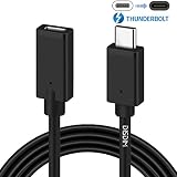Thunderbolt 3 USB-C Extension Cable, DISDIM USB 3.1 Type C Charging, Audio/Video Transfer and Data Sync Extend Adapter Cord [183cm/6FT] Compatible with MacB00k Pro, Nintendo Switch and USB C HUB