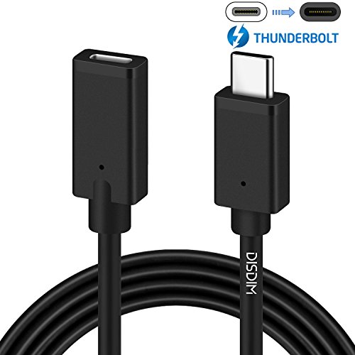 Thunderbolt 3 USB-C Extension Cable, DISDIM USB 3.1 Type C Charging, Audio / Video Transfer and Data Sync Extend Adapter Cord [183cm/6FT] for MacBook Pro, Nintendo Switch and USB C HUB