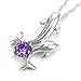 Pearl of Dream Dancing Dolphins [Purple] Pendant Necklace