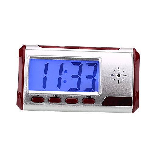 Cewaal Digital Clock Camera, Alarm Clock Video Audio Recorder Security Camera DV DVR Camcorder