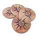 Thirstystone Spiral Sun Natural Sandstone Coaster 4 Pack Eco-Friendly, Absorbent, Easily Wipes Clean