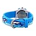 Jian Ya Na Lovely Cartoon Children Watch,Silicone Strap Digital Round Quartz Wristwatches for Girls Boys Kids (Blue (dinosaur))