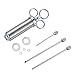 Barbestar Heavy Duty Meat Injector Kit with Case, 304 Stainless Steel Meat Flavor Injector Syringe Set with 2-oz Large Capacity Barrel and 3 Professional Marinade Needles for BBQ Cooking