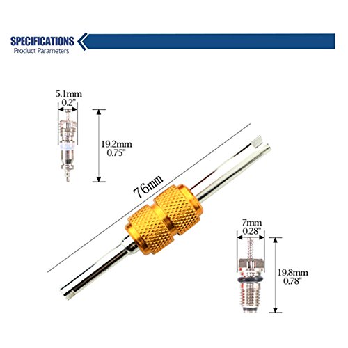 2 Conditioner+Valve+Schrader+Refrigeration+Remover
