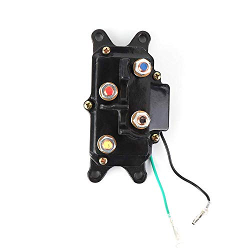 12V 250A Winch Solenoid Relay Contactor, ISSYZONE Off-road Winch Rocker Thumb Switch with 6 Protecting caps for ATV UTV 2000-5000lbs Winch