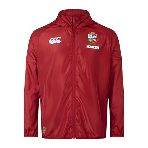 Canterbury British and Irish Lions - Chaqueta impermeable ligera para hombre, color dalia roja, talla 4XL