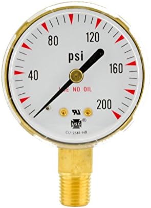 2" x 200 PSI Welding Regulator Repair Replacement Gauge For Oxygen