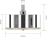 Flintronic Diamond Drill Bit 110mm with Center Guide for Glass Tile Marble view 2