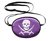 Purple silk Comfortable Eye Patch for Children - Pirate Pattern