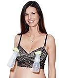 The Dairy Fairy Ayla: Underwire Nursing and Hands-Free Pumping Bra, Small / 2, Black