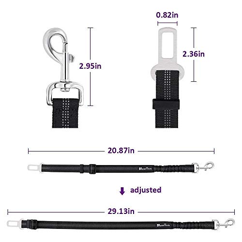 Slowton Dog Car Harness Plus Connector Strap, Multifunction Adjustable