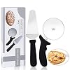 aiface 2 in 1 Pizzasnijder, Pizzaschep, Roestvrijstalen Pizzawiel Voor Pizza, Gebak en Brood