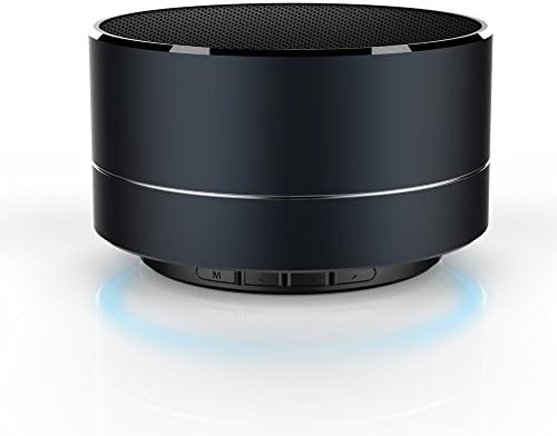 Xmanx®Bluetooth Speakers With Subwoofer B19 Mini Round Shape Wireless Speakers LED Light Hi-Fi Quality Sound HandsFree Portable Speakers TF/Bluetooth/AUX TV, DJ, Car Indoor Outdoor(Black)