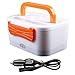 WHOSEE 12V Car Use Electric Heating Lunch Box Portable 1-2L Bento Meal Heater Food Warmer 45W Orange 8