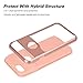 iPhone 7 Armor Case, Moonmini Shockproof Anti Slip Ultra Slim Light Weight Back Cover TPU + PC Dual Layer Hybrid Protective Case (Rose Gold + Pink)