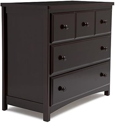 delta children's 3 drawer dresser chocolate