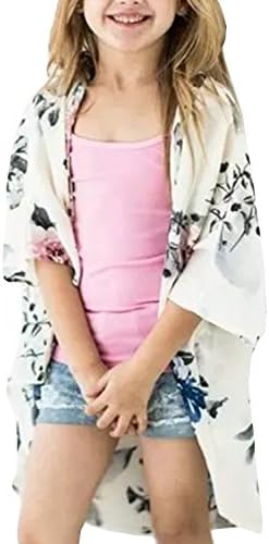 Girls Cardigans Kimono Floral Tops Summer Boho Cute Loose Cover Up Blouses