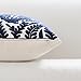 HWY 50 Decorative Couch Throw Pillow Covers 18x18 Inch Embroidered Cotton Branches Accent Throw Pillows Case Cushion Cover for Living Room Bed 1 Piece Navy Blue