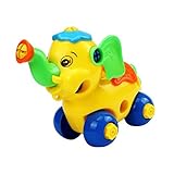 FEITONG Christmas Gift Disassembly Elephant Car Design Educational Toys for Children (Blue)