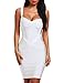 Bqueen Women's Spaghetti Strap Sexy Bodycon Bandage Dress BQ1636-1 (M, White)