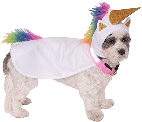 Rubies Costume Company Unicorn Cape with Hood and Light-Up Collar Pet Costume
