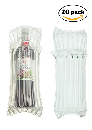 Bottle Bubble Wrap 20 PACK | Wine Wrap Protector | Wrap Sleeves Cushioning Bubble Pack | Glass Travel Airline Transport Bags | Air filled Column Sleeve | Best to protect bottle | Hight quality - Thumbnail 6