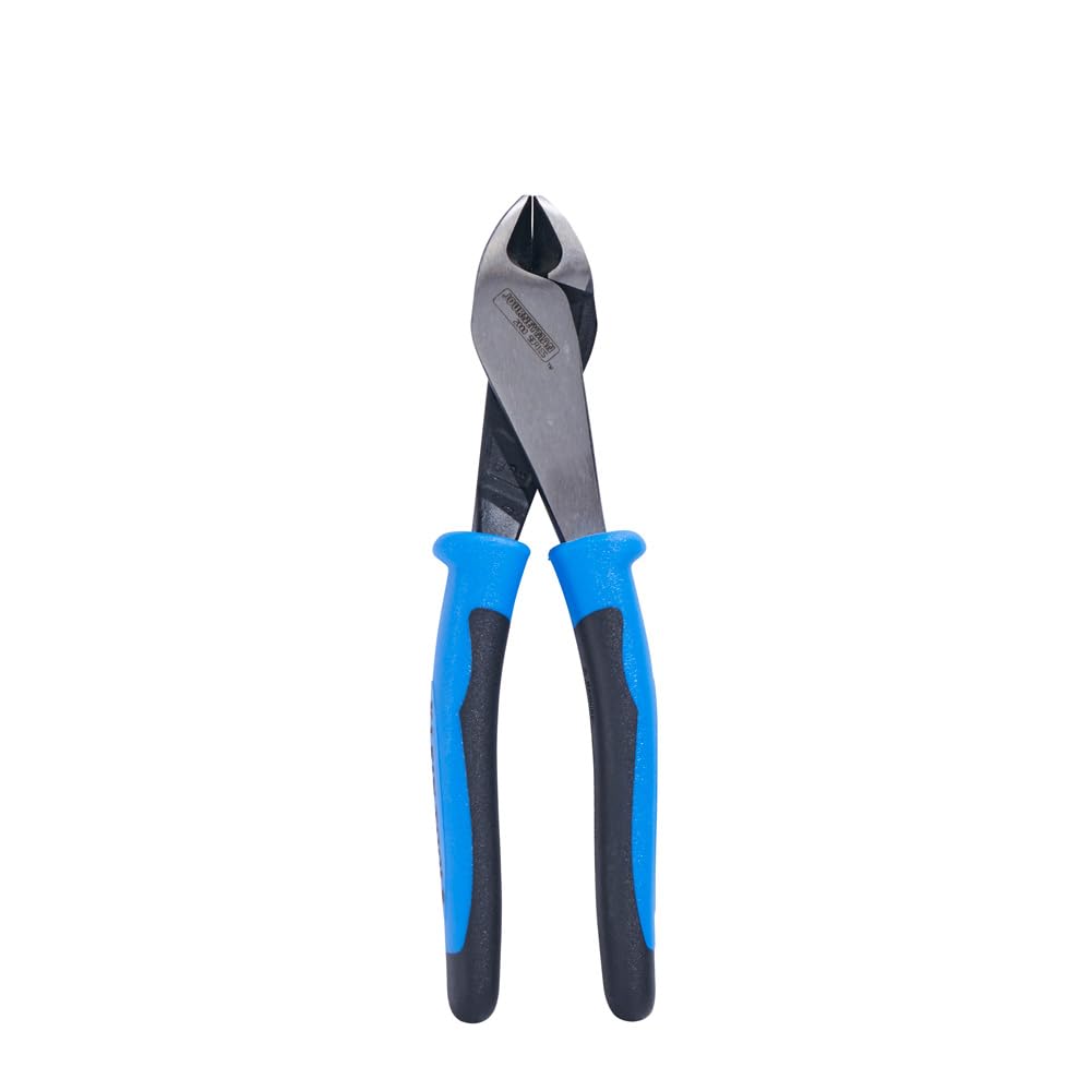 KLEIN TOOLS J2000-48 Pliers, Made in USA, Diagonal Cutting Pliers with Angled Head, Heavy-Duty to Cut ACSR, Screws, Nails, and most Hardened Wire, 8-Inch