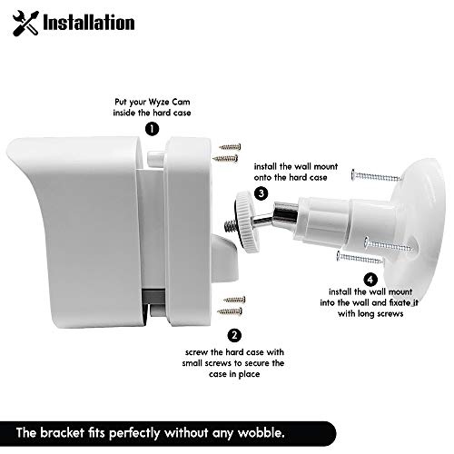 Mounting Kit for Wyze Cam (1 pcs White) Outdoor Case for Wyze Camera