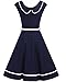 Tempt Me 1950s Vintage Girls Navy Nautical Sailor Rockabilly Cocktail Midi Dress