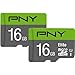 PNY 16GB 2-Pack Elite microSD Card (P-SDU16X2U185EL-GE)