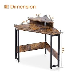 ODK Corner Desk Space Saving Small Desk with Sturdy
