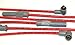 MSD RED Spark Plug Wires Custom Set (6 wires) for Mitsubishi 3000GT VR4 Turbo and DOHC Non-Turbo - RED Wires