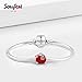 SOUFEEL Red Travel Suitcase Charm Beads for Bracelets 925 Sterling Silver Charm Stoppers for European Bracelets Gift for Women Girls Kids on Birthday, Anniversary Christmas, Valentine's Day