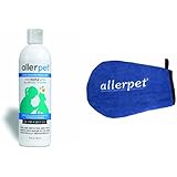 Allerpet Dog Dander Remover, 12oz Bottle + Bonus Pet Mitt Applicator to Easily Apply Solution to Your Pet - Scientifically Proven for Effective Dog Allergy Relief - Proudly USA Made