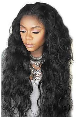 Human Hair Lace Front Wig Layered Haircut Style Brazilian Hair Wavy Wig 130 Density With Baby Hair Natural Hairline For Black Women 100 Virgin Unprocessed Women S Short Medium Length Long Human Barkblack 18inch Amazon Ca
