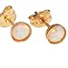 Opal Earrings stud 14K Gold Filled 4mm White Opal Stone